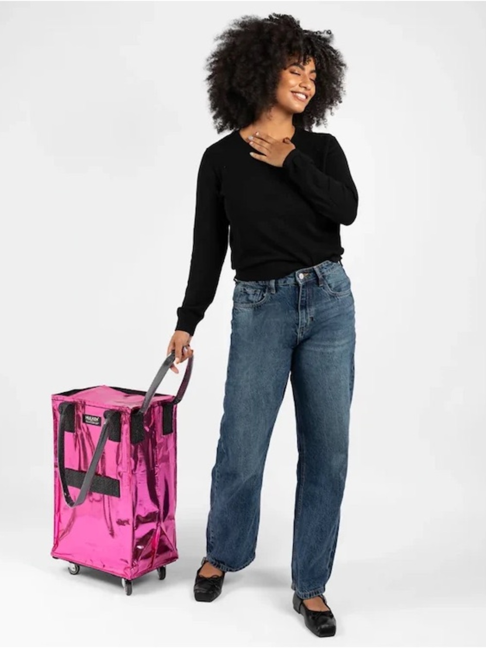 Hulken Original Rolling Tote Bag in Beautyblender Pink